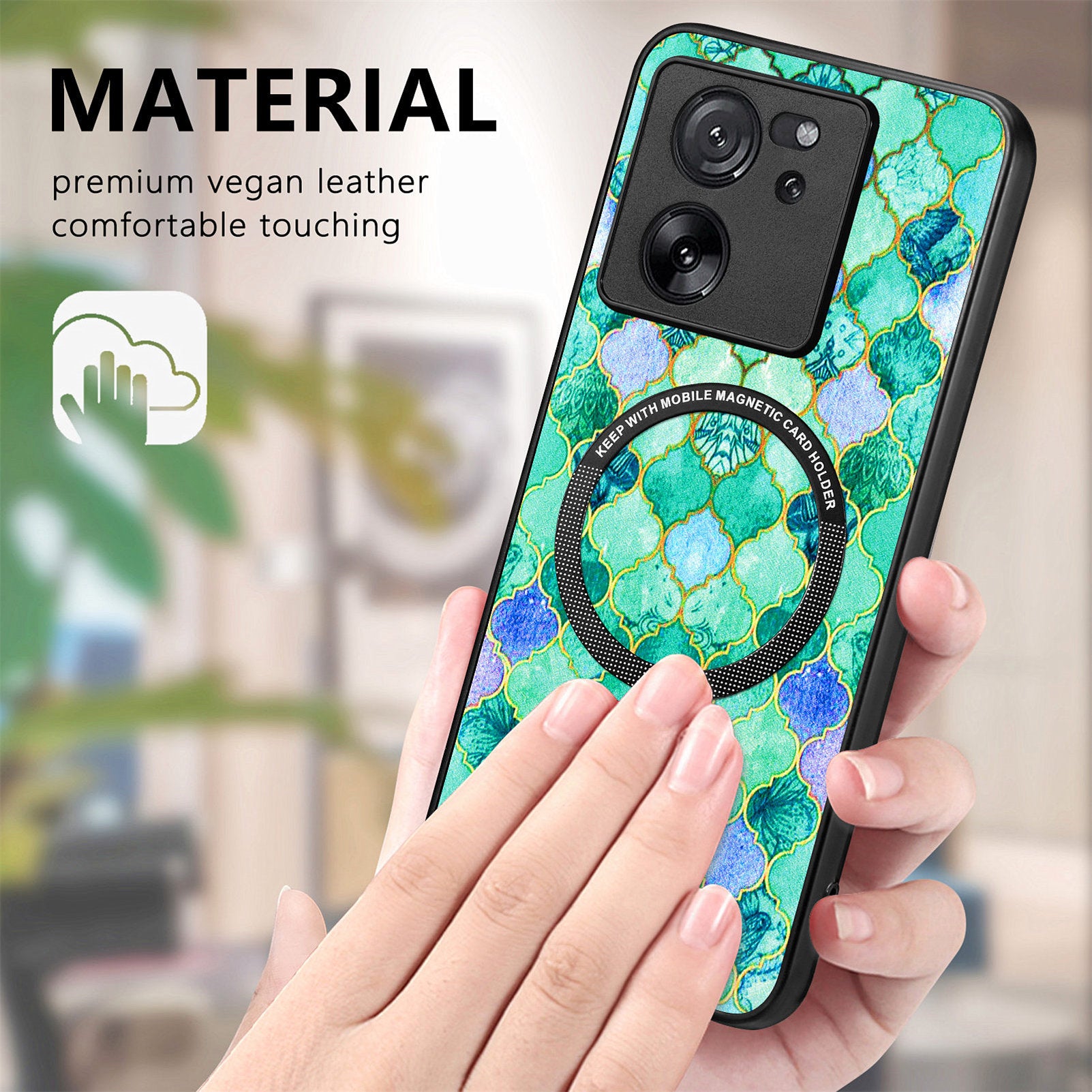P1 For Xiaomi 13T / 13T Pro / Redmi K60 Ultra Case PU+TPU+PC Pattern Printing Magnetic Ring Phone Cover P1 For Xiaomi 13T / 13T Pro / Redmi K60 Ultra Case PU+TPU+PC Pattern Printing Magnetic Ring Phone Cover